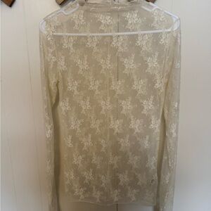 Free People Ivory Lace Chemise